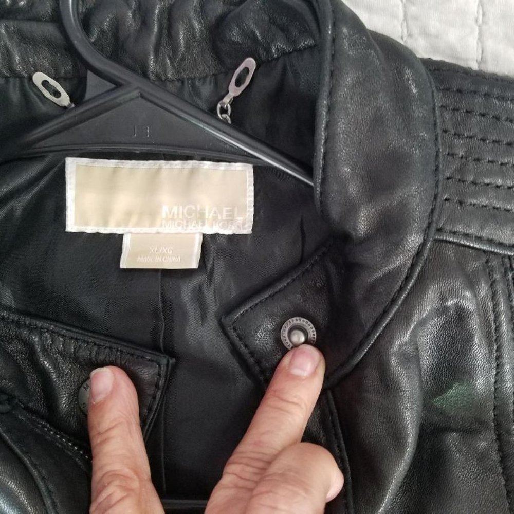 Micheal Kors ladies Lamb skin leather jacket large